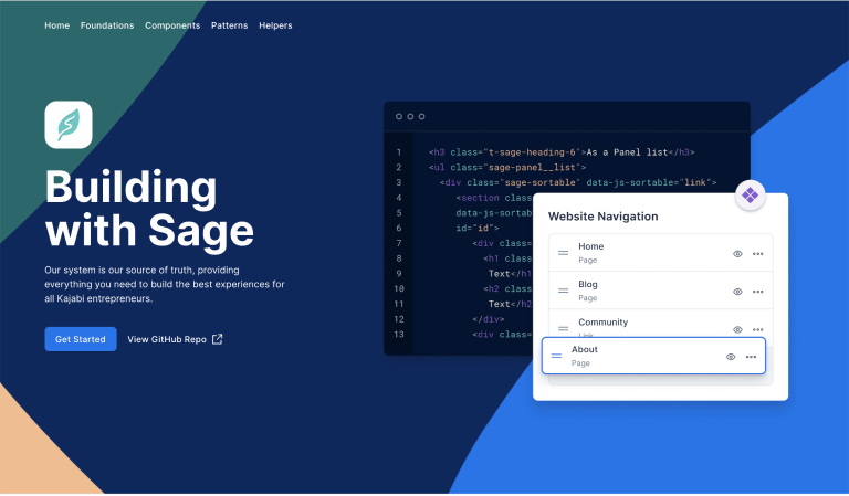 Sage home page concept